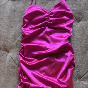 Fuchsia silky dress